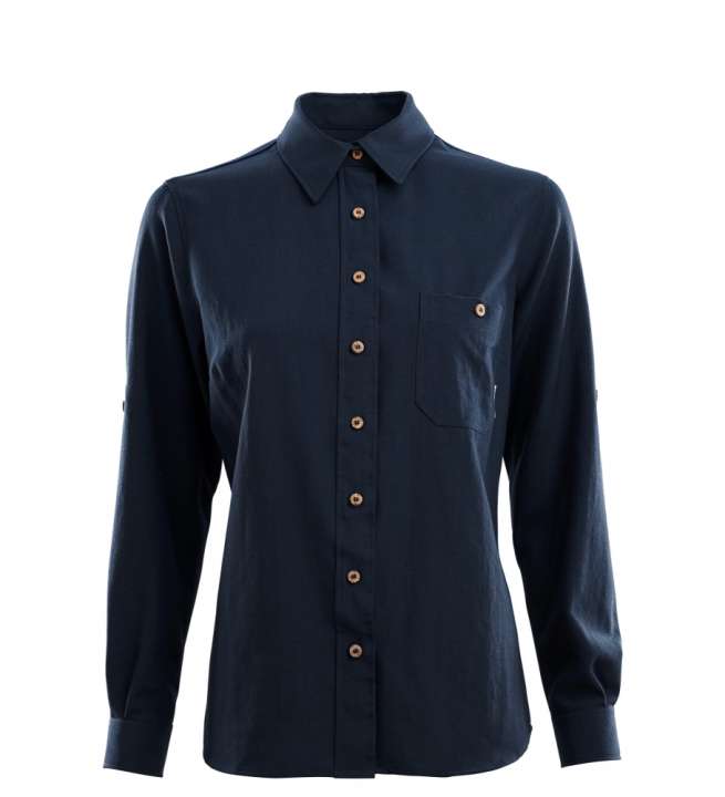 Priser på Aclima LeisureWool Woven Wool Shirt Woman - Navy Blazer - XS