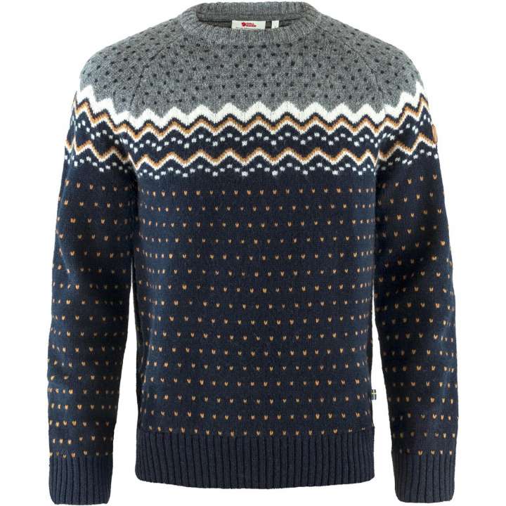 Priser på Fjällräven Mens Övik Knit Sweater (Blå (DARK NAVY/555) X-large)