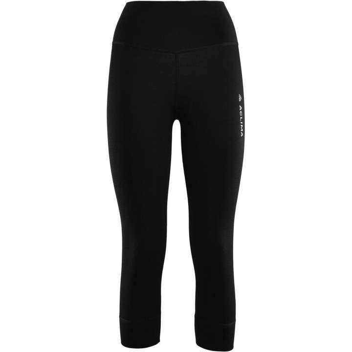 Priser på Aclima Womens WarmWool 3/4 Longs (Sort (JET BLACK) Small)