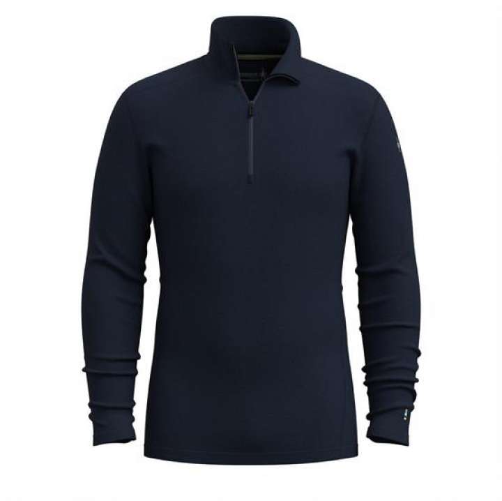 Priser på Smartwool Mens Classic Thermal Merino Base Layer 1/4 Zip, Deep Navy