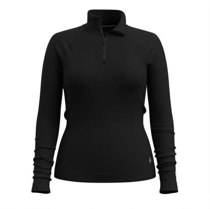 Priser på Smartwool Womens Classic Thermal Merino Base Layer 1/4 Zip, Black