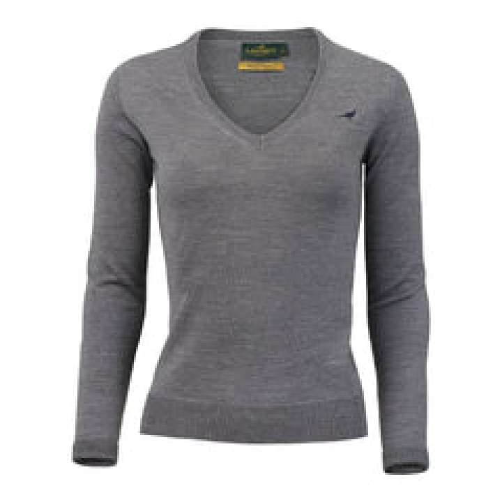 Priser på Camilla V-neck Merino Sweater - Overcast