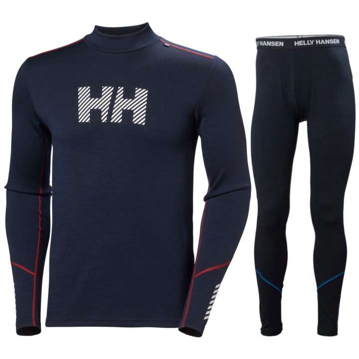 Priser på Helly Hansen Lifa Merino Midweight Logo, sæt, herre, navy