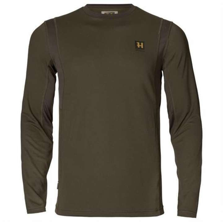 Priser på Härkila Forest Hunter L/S T-Shirt Mens, Hunting Green / Brown