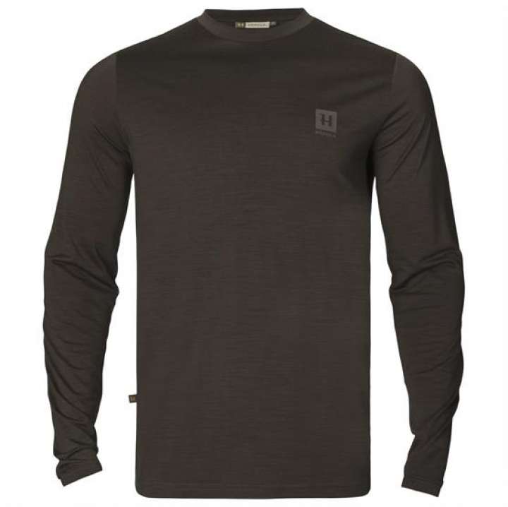 Priser på Härkila Base All Season L/S T-Shirt Mens, Shadow Brown