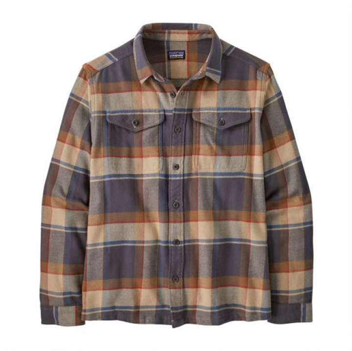 Priser på Patagonia Mens Fjord Flannel Shirt, Sunrise Ridge / Forge Grey