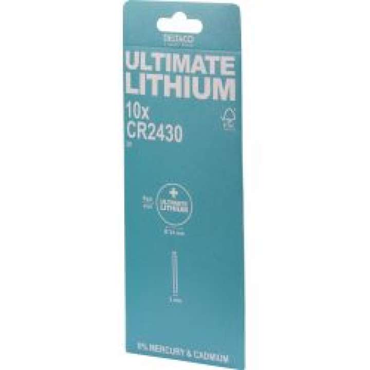 Priser på Deltaco Ultimate Lithium Battery, 3v, Cr2430 Button Cell, 10-pack - Batteri