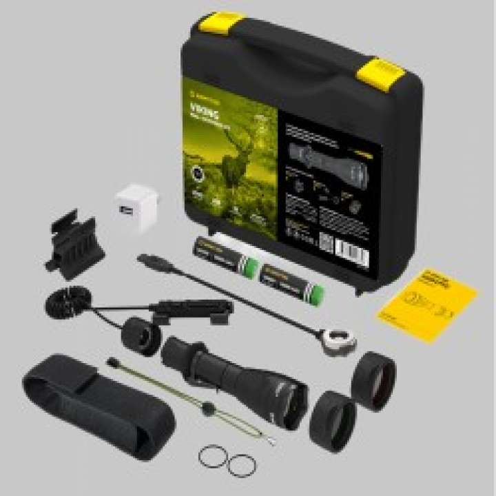 Priser på Armytek Viking Pro Extended Set / Fully Equipped Set For Tactical Tasks: Flashlight, Two 18650 Li-ion Batteries, Magnetic Usb Ch