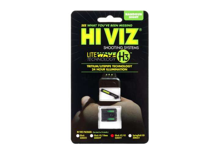 Priser på HIVIZ Litewave H3 Tritium/Litepipe Sight Set for Glock 42/43/48 GLN521