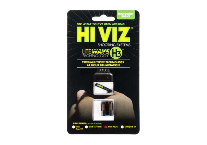 Priser på HIVIZ Litewave H3 Tritium/Litepipe Sight Set for Glock 42/43/48 GLN421