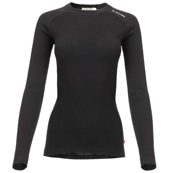 Priser på Aclima Womens WarmWool Crew Neck Shirt (Grå (SIGNATURE MOTION) Medium)