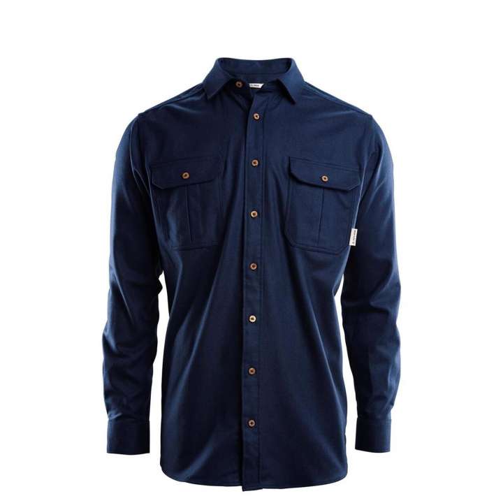 Priser på Aclima Mens Leisurewool Reborn Woolshirt (Blå (NAVY MELANGE) Small)