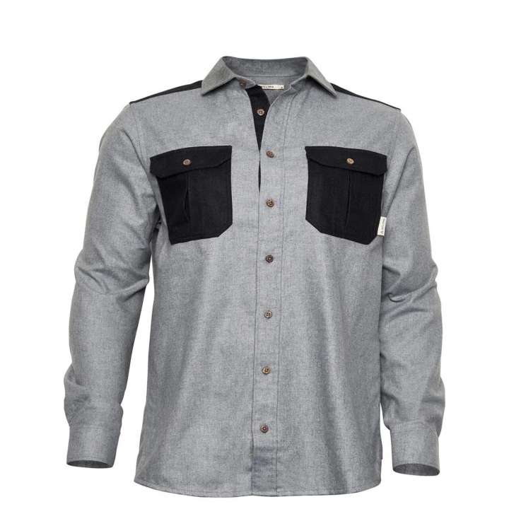 Priser på Aclima Mens Leisurewool Reborn Woolshirt (Grå (CHECK LIGHT GREY/JEANS) Small)