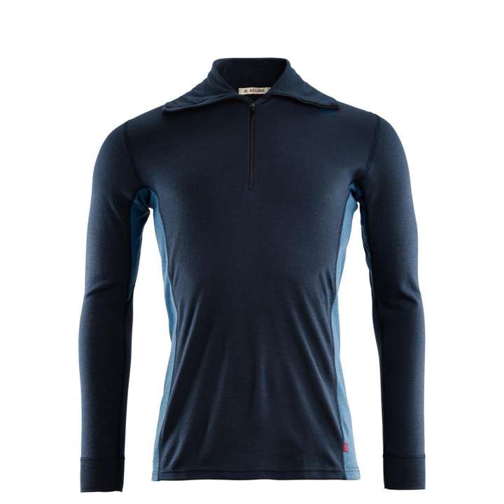 Priser på Aclima Mens WarmWool Polo (Blå (CORSAIR/MARENGO) Small)