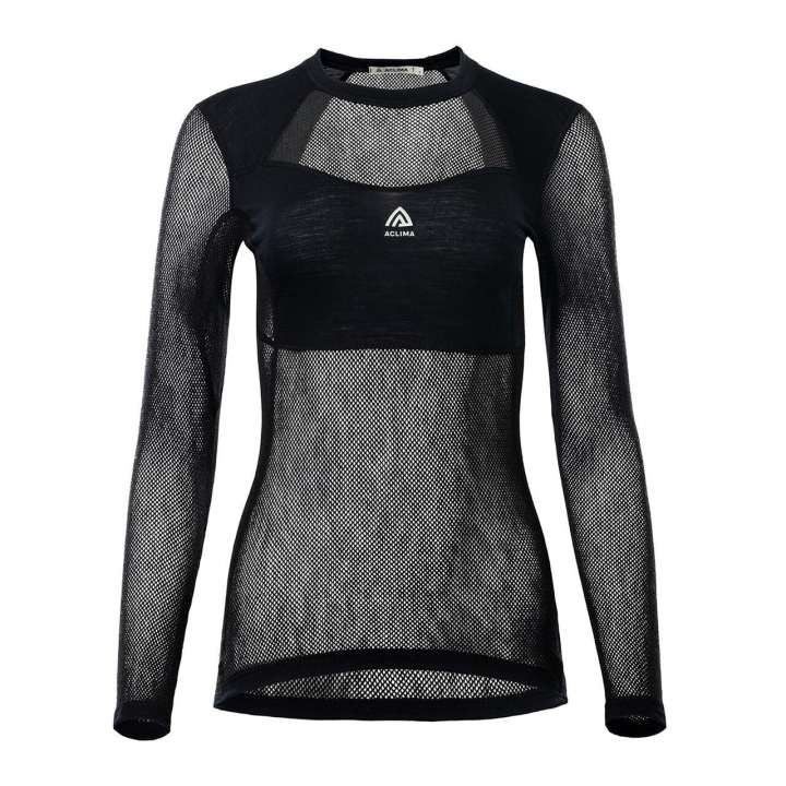 Priser på Aclima Womens WoolNet Light Crewneck (Sort (JET BLACK) Small)