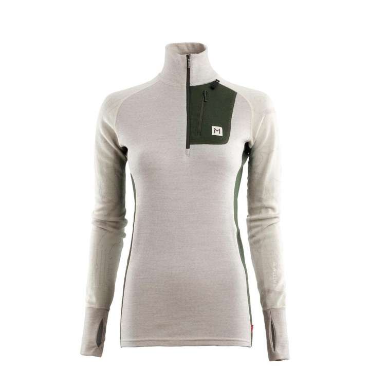 Priser på Aclima Womens Lars Monsen Polo (Beige (BEIGEMELANG/OLIVENGHT/FEMUNDEN) X-large)