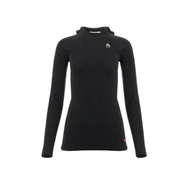 Priser på Aclima Womens WarmWool Hoodsweater V2 (Sort (JET BLACK) XX-large)