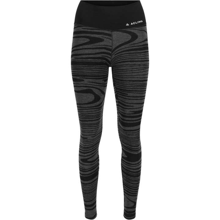 Priser på Aclima Womens WarmWool Longs High Waist (Sort (BLACK MOTION) X-small)