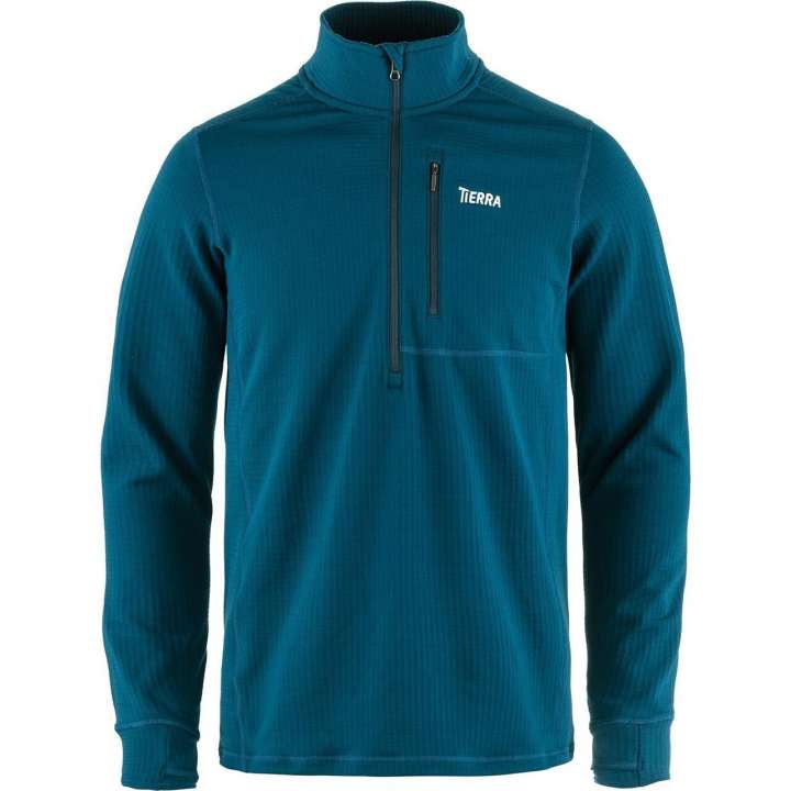 Priser på Tierra Mens Nallo Half Zip (Blå (DEEP SEA) Medium)