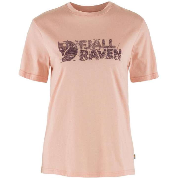 Priser på Fjällräven Womens Lush Logo T-shirt (Lyserød (CHALK ROSE/302) X-small)