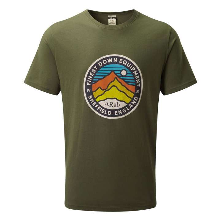 Priser på RAB Mens Stance 3 Peaks Tee (Grøn (ARMY) Small)