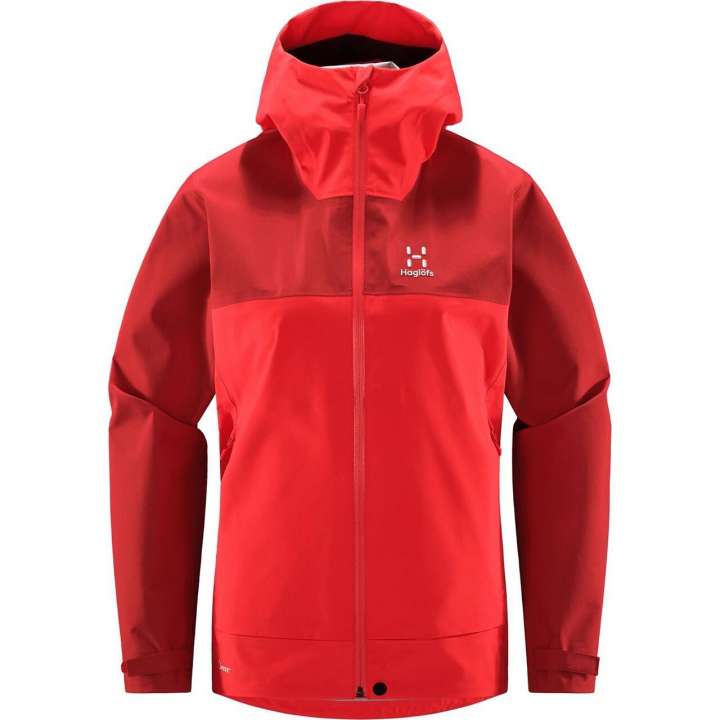 Priser på Haglöfs Womens Front Proof Jacket (Rød (POPPY RED/CORROSION) Large)