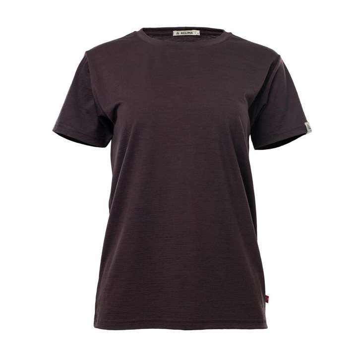 Priser på Aclima Womens LightWool 180 Classic Tee (Lilla (CHOCOLATE PLUM) Small)