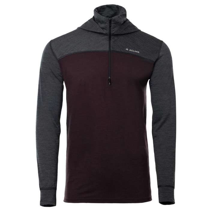 Priser på Aclima Mens LightWool 180 Hoodie (Lilla (CHOCOLATE PLUM/MARENGO) X-small)