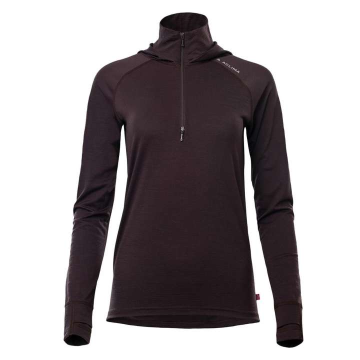 Priser på Aclima Womens LightWool 180 Hoodie (Lilla (CHOCOLATE PLUM) Medium)