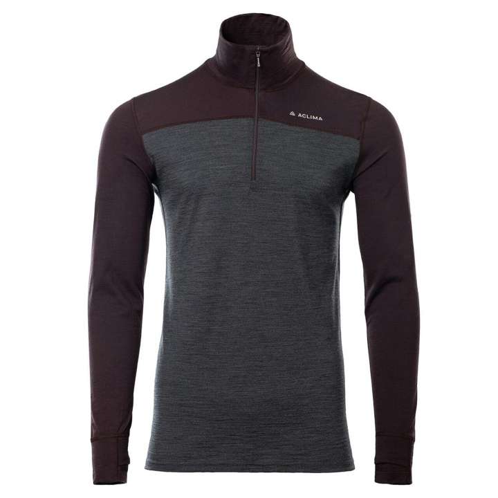 Priser på Aclima Mens LightWool 180 Polo W/zip (Lilla (CHOCOLATE PLUM/MARENGO) X-large)