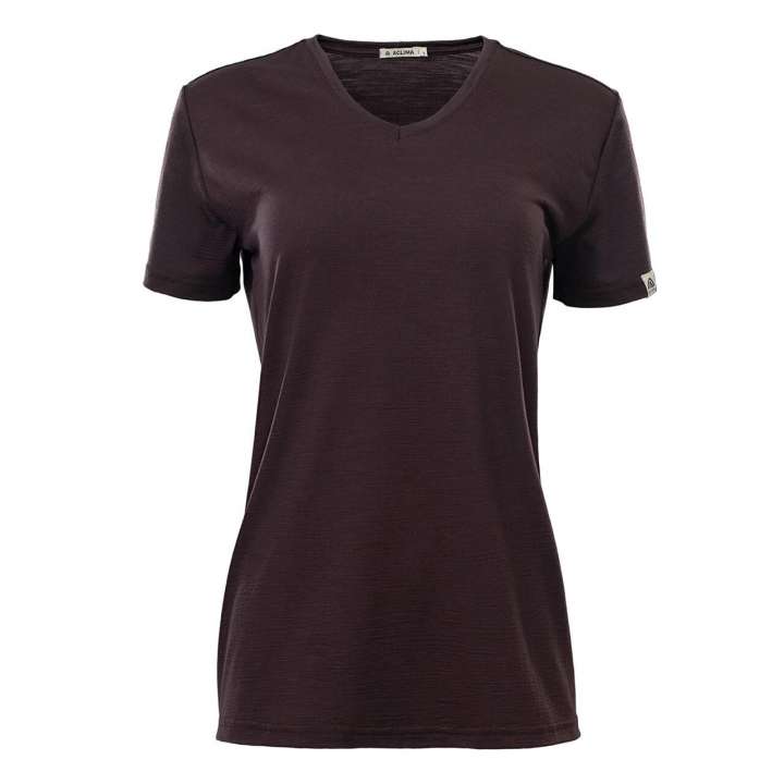 Priser på Aclima Womens LightWool 180 Loose Fit Tee (Lilla (CHOCOLATE PLUM) Small)