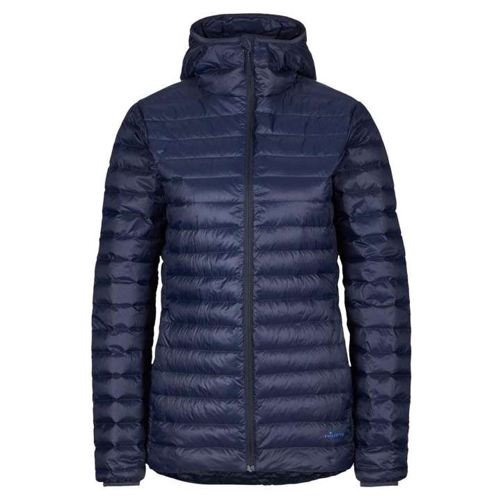 Priser på Frilufts Womens Klukufoss Hooded Down Jacket (Blå (DARK SAPPHIRE) Small)