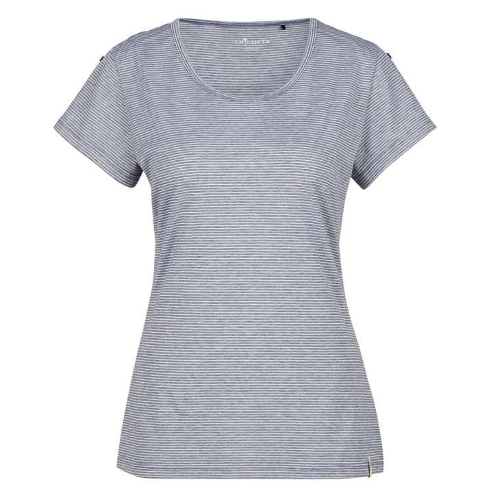 Priser på Frilufts Womens Moholt T-shirt (Blå (INSIGNIA BLUE STRIPED) Small)