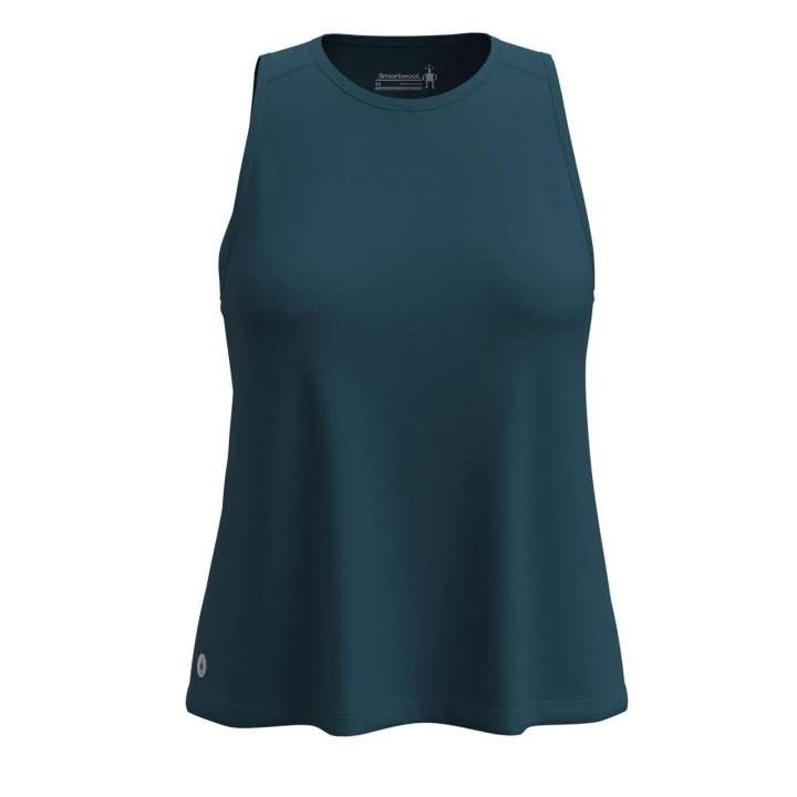 Priser på Smartwool Womens Active Ultralite High Neck Tank (Blå (TWILIGHT BLUE) X-small)