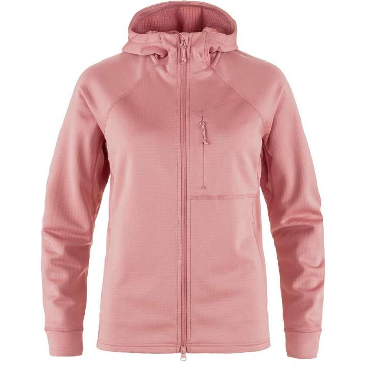 Priser på Fjällräven Womens Abisko Grid Fleece Hoodie (Lyserød (DUSTY ROSE/300) Small)