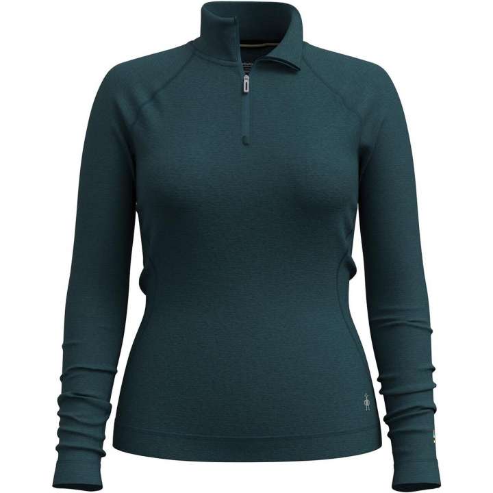 Priser på Smartwool Womens Cl Thermal Merino Base Layer 1/4 Zip (Blå (TWILIGHT BLUE HEATHER) Medium)