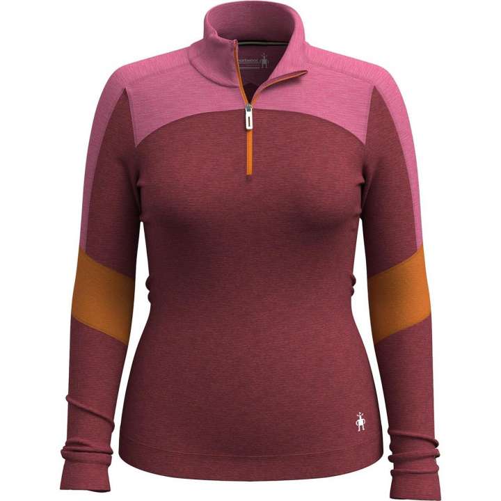 Priser på Smartwool Womens Cl Thermal Merino Base Layer CB 1/4 Zip (Lyserød (CURRANT/GARDEN PINK) Small)