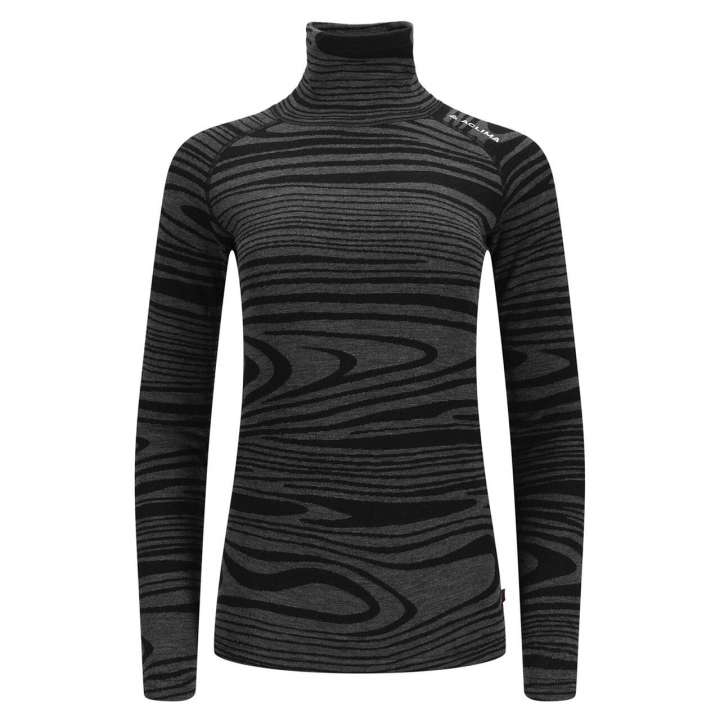 Priser på Aclima Womens WarmWool Roll Neck (Sort (BLACK MOTION) XX-large)