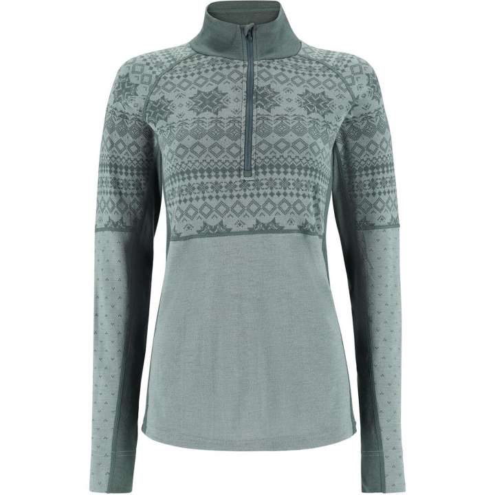 Priser på Kari Traa Womens Vilma L/S Half Zip (Grøn (DARK GREEN) Large)