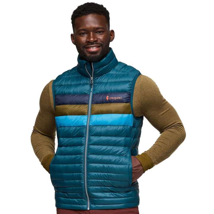 Priser på Cotopaxi Mens Fuego Down Vest (Blå (ABYSS STRIPES) X-large)