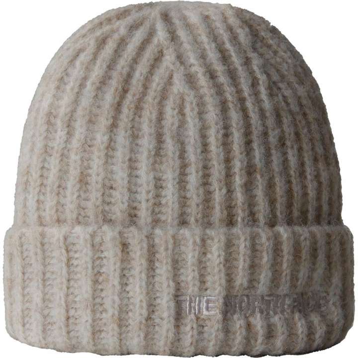 Priser på The North Face Fohair Cabin Beanie (Grå (WHITE DUNE) One size)