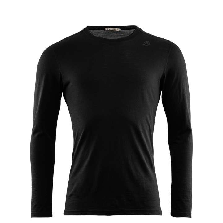 Priser på Aclima Mens Lightwool Undershirt Long Sleeve (Sort (JET BLACK) X-small)