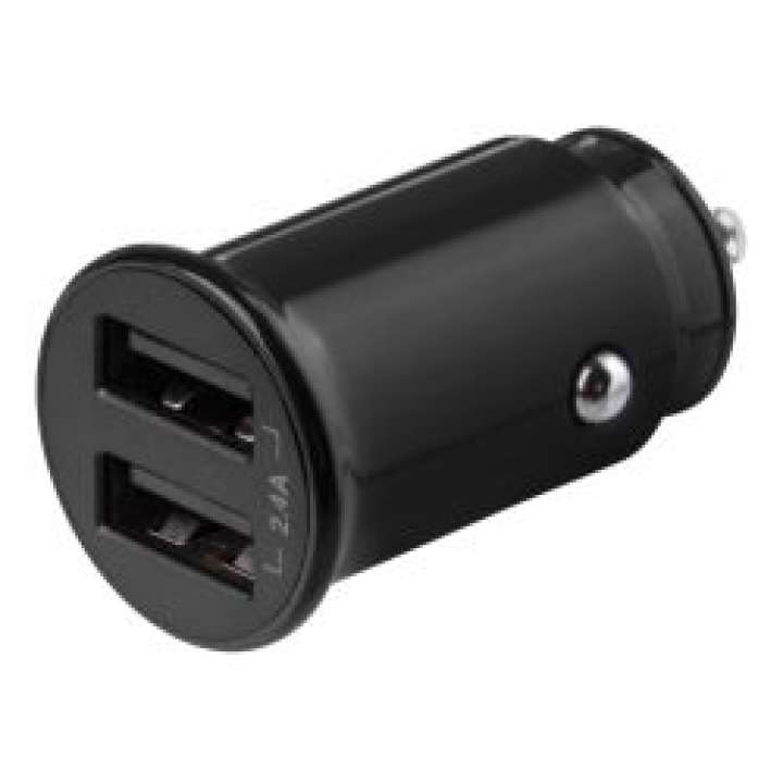 Priser på Deltaco 12/24 V Usb Car Charger Compact Size And Dual Usb-a Ports - Billader