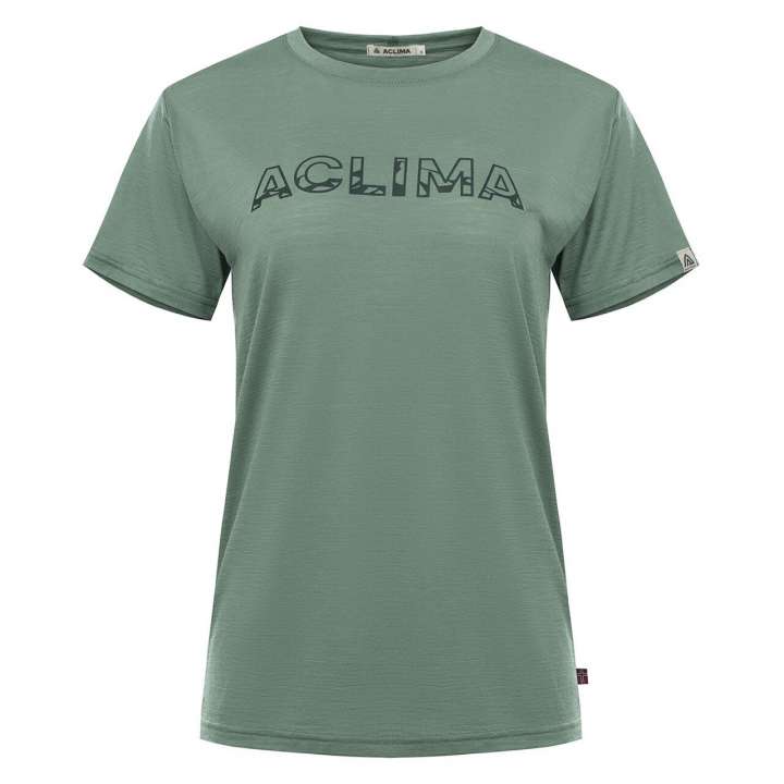 Priser på Aclima Womens LightWool Tee Logo (Orange (ORANGE TIGER) Medium)