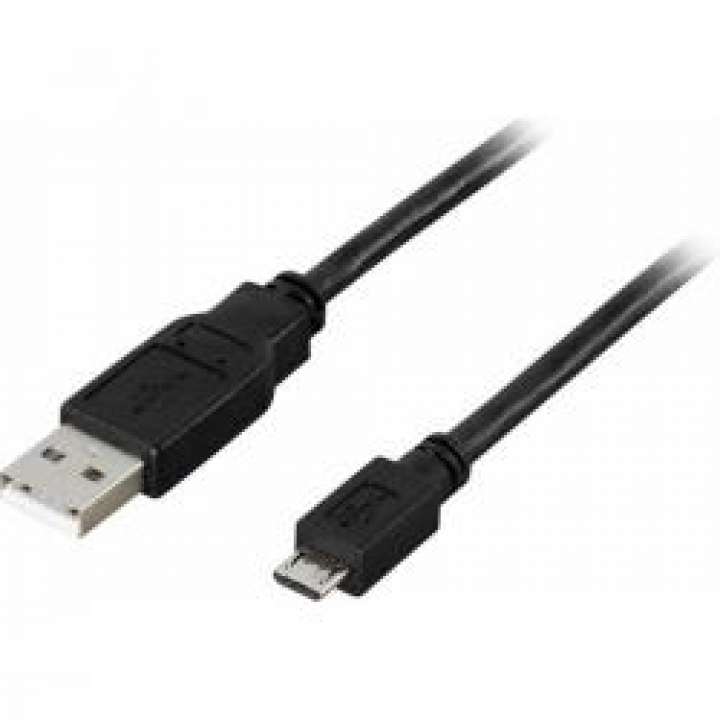 Priser på Deltaco Usb-a To Micro-usb Cable 0.25m Usb 2.0 Bulk, Black - Ledning