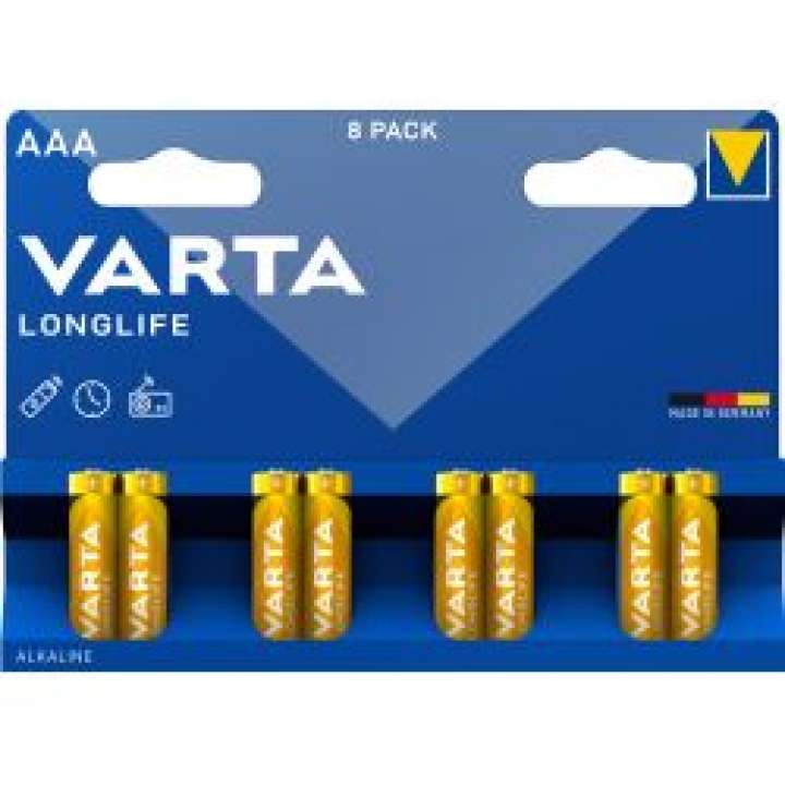 Priser på Varta Longlife Aaa 8 Pack (b) - Batteri