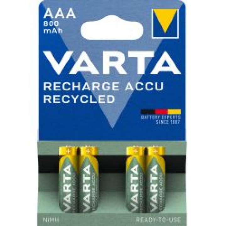 Priser på Varta Recharge Charge Accu Recycled Aaa 800mah 4 Pack (b) - Batteri