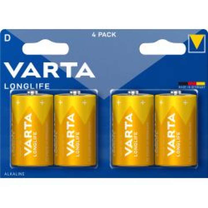 Priser på Varta Longlife D 4 Pack - Batteri