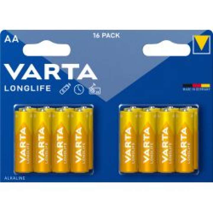 Priser på Varta Longlife Aa 16 Pack (ch) - Batteri