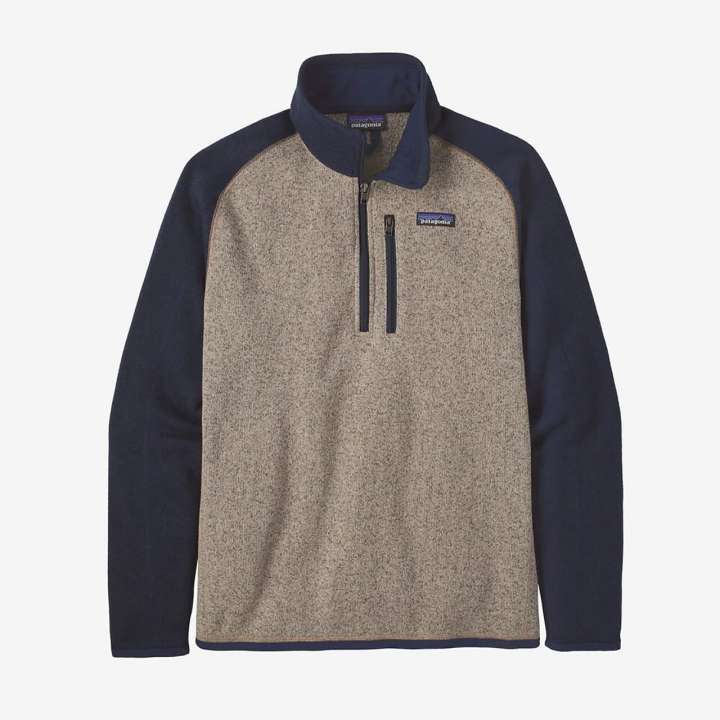 Priser på Patagonia Mens Better Sweater 1/4 Zip (Gul (OAR TAN) Medium)